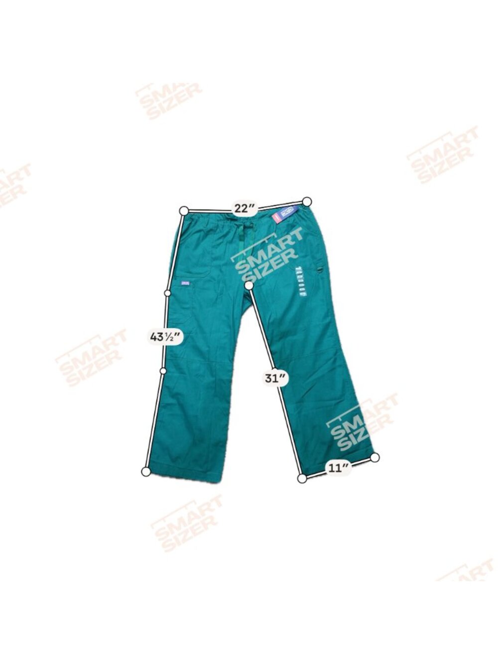 Cherokee Workwear Scrub Lot 3 Pairs 2XL Originals Allura Teal Royal Blue NEW - Picture 6 of 16